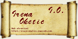 Irena Oketić vizit kartica